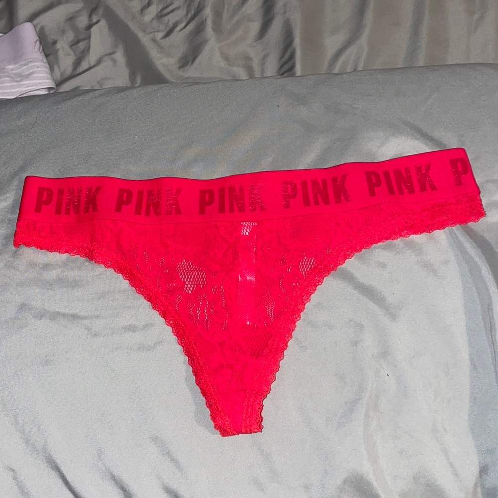 Pink Lacy thong